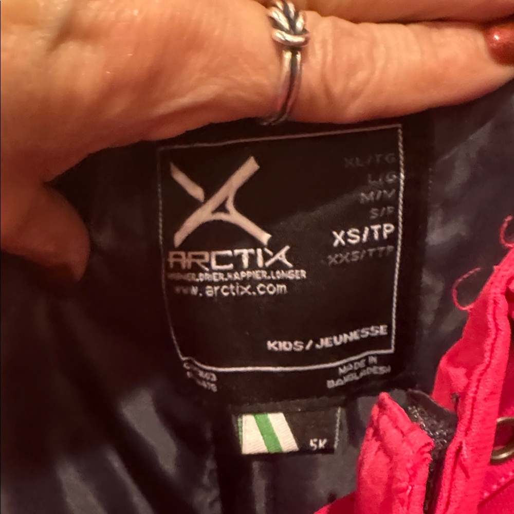 Arctix Kids Dark Pink Snow Pants - Picture 2 of 10